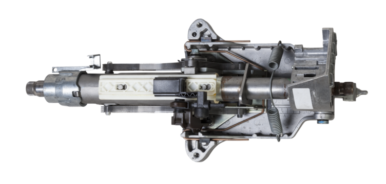 Car steering column - a car control system with the function of transmitting torque from the wheel to gear. Includes ignition switch, direction indicator and light switch, auto undercarriage repair.