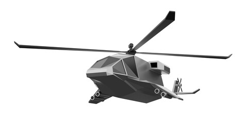 Army apache attack helicopter in flight.3d rendering
