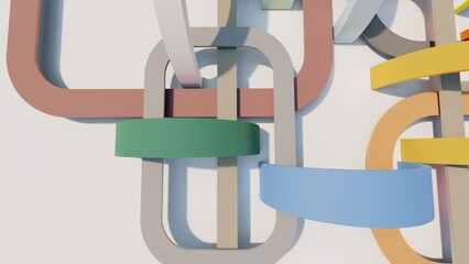 Abstract background geometric pattern in design 3d render