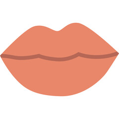 The mouth represents love and kiss and romance. beautiful lips, red lips cute cartoon, sweet for wedding card, Valentine’s Day and love concept.
