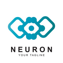 neuron logo vector with slogan template