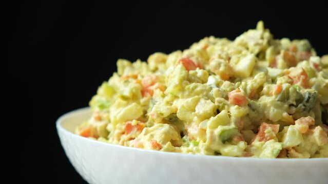 Olivier russian salad - a classic recipe with mayonnaise, an incredible taste, homemade recipe.