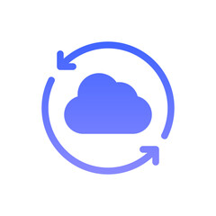 sync flat gradient icon