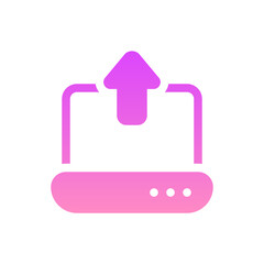Obraz premium upload flat gradient icon