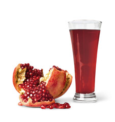 Pomegranate white fruit isolated seed dessert red
