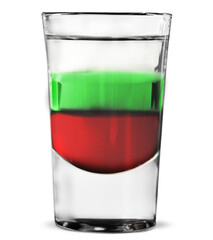 Alcohol in Shot Glass Isolated