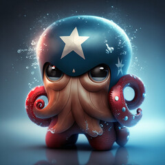 Superhero and Sea Creature