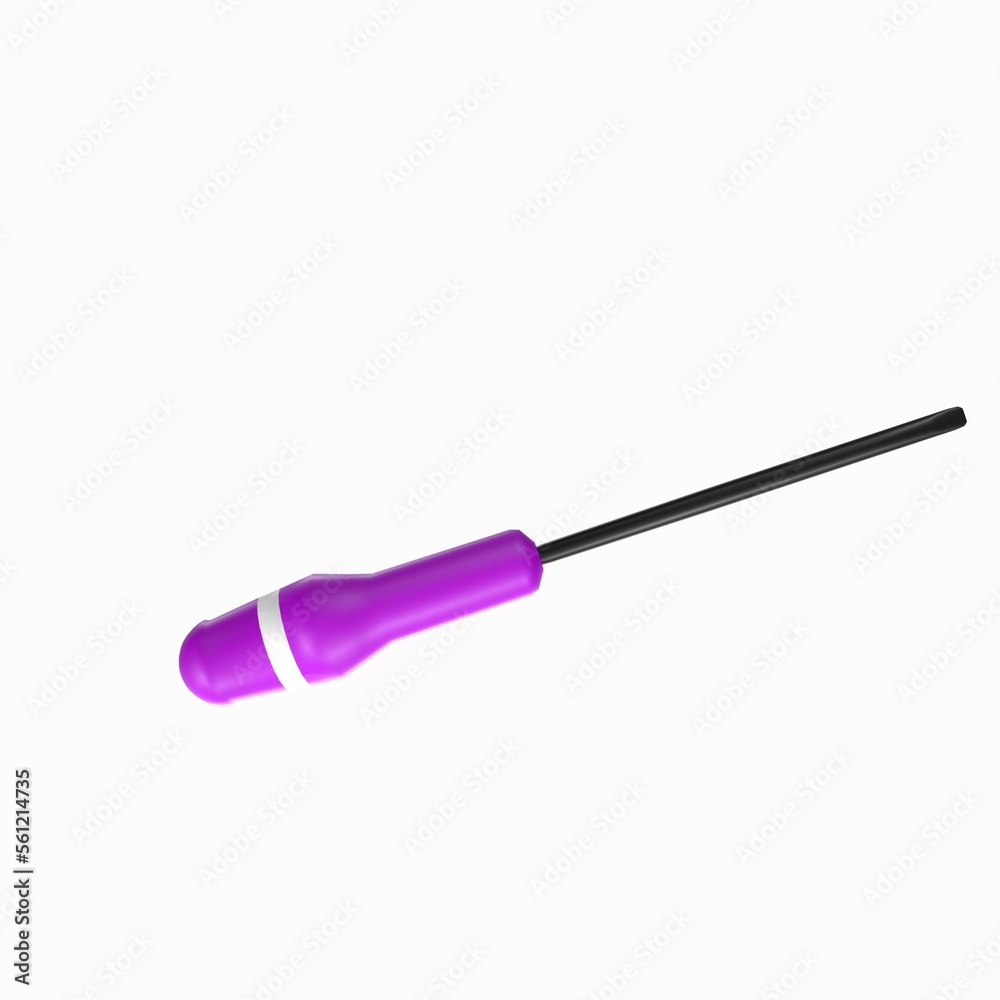 Wall mural screwdriver isolated on background