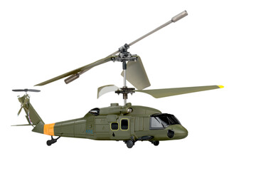 Fototapeta na wymiar Helicopter isolated on a white background