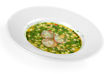 Zucchini Soup and Salad