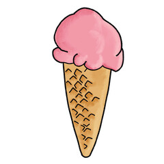 Ice Cream Set Illustration.