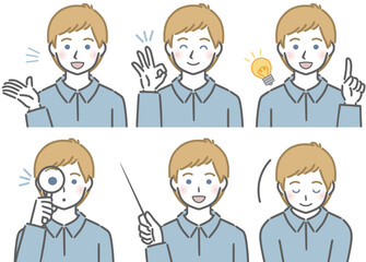 解説する若い白人男性