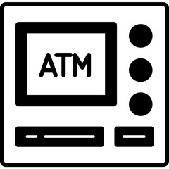 Atm Trendy Color Vector Icon which can easily modify or edit
