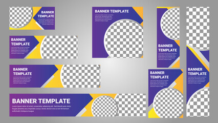 set of banners design template