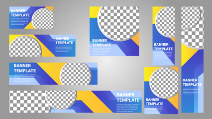 set of banners design template