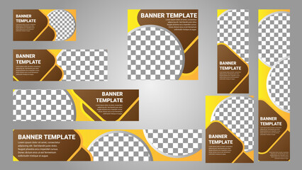 set of banners design template
