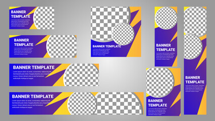 set of banners design template
