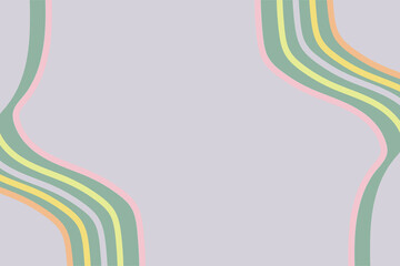 vector illustration hand drawn. Abstract design with doodles and various shapes. modern . minimalistic geometric frames hand painted in pastel colors for your design, card, poster, banner
