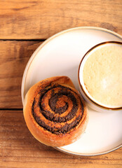 Poppy seed filling swirl buns