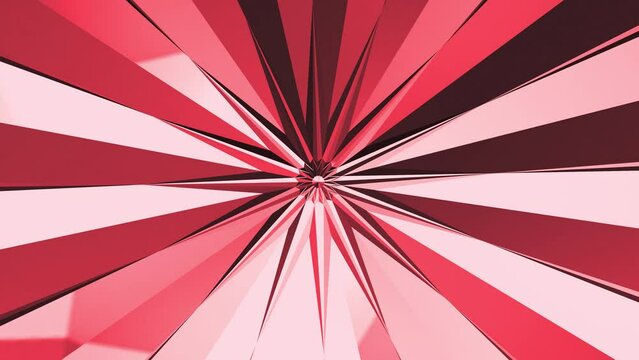 Spinning red diamond background loop. Iridescent rotating brilliant facets seamless backdrop. Polygonal shining star shape endless spin.