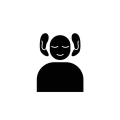 Spa head massage simple icon vector symbol.