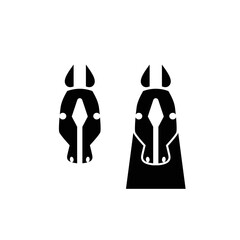 Horse head full face icon vector symbol. Horse veterinarian logo symbol.