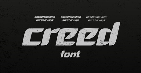 Sport alphabet letters font. Bold Italic Minimal Automotive Designs. Typography fonts regular bold thin weight lowercase. vector illustration