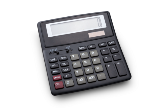 Plastic classic mathematical calculator with buttons