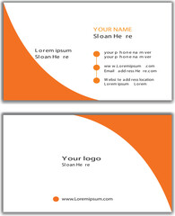 Fototapeta premium Double-sided creative business card template. Portrait and landscape orientation. Horizontal and vertical layout. Vector illustration Business card