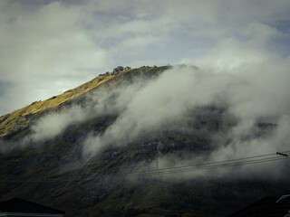 clouds over the mountain