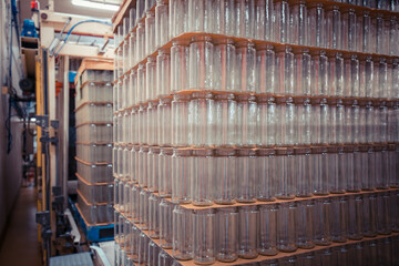 Glass drink conveyor belt of packing