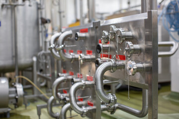 pipe Modern coconut milk cellar with stainless steel tanks