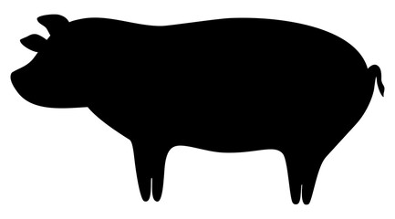 Pig silhouette illustration 