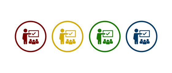 leadership icon set. leadership icon in flat style- stock vector.