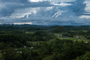 Chocolate hills on the island of Bohol, Philippines