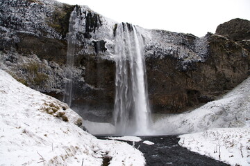 waterfall in winter