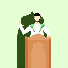 Muslim preacher giving a 