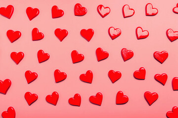 Tray of hearts background wallpaper