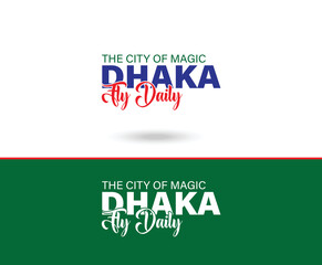 Dhaka fly daily mnemonic design concept 