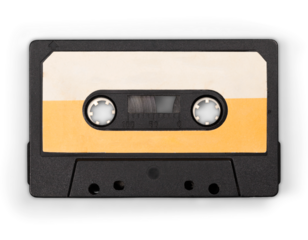 Old retro audio cassette tape 1980s
