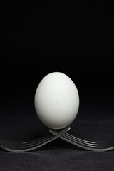 Egg Standing On Forks