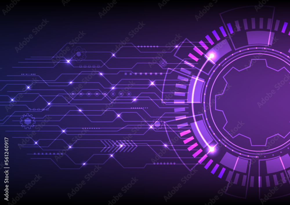 Poster abstract hi-tech background. tech circles. glowing dotted curves with overlapping lines. a bright po