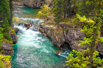 Maligne River Cascade, Jasper National Park Alberta