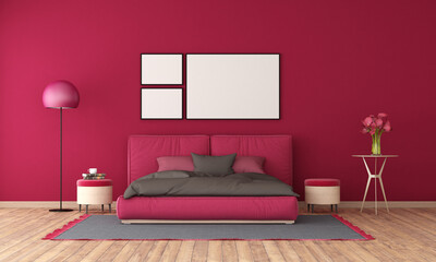 Viva magenta modern bedroom