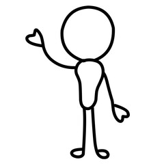 Stick figures in different poses