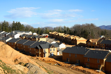 New home construction site in Asheville, NC