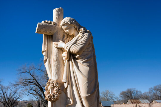 Grave marker in a cemetery in Corrales, New Mexico