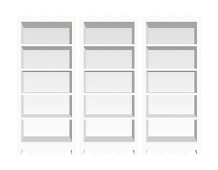 white wooden shelf illustration transparent background