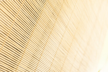 Background with bamboo straw window curtain sun protection