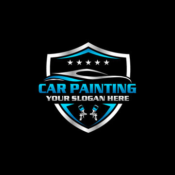 car painting vector illustration. automotive logo